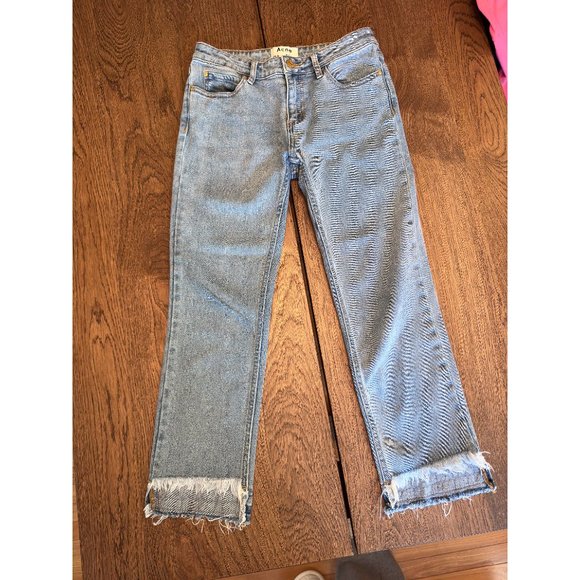 Acne Studios Cropped Raw HemJeans Jet Eighties Blue 27/24 - Picture 1 of 7
